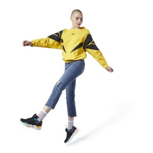 Reebok Classic Vector Crew Sweatshirt Damen - HellGrün Gelb - DE 154-XIV